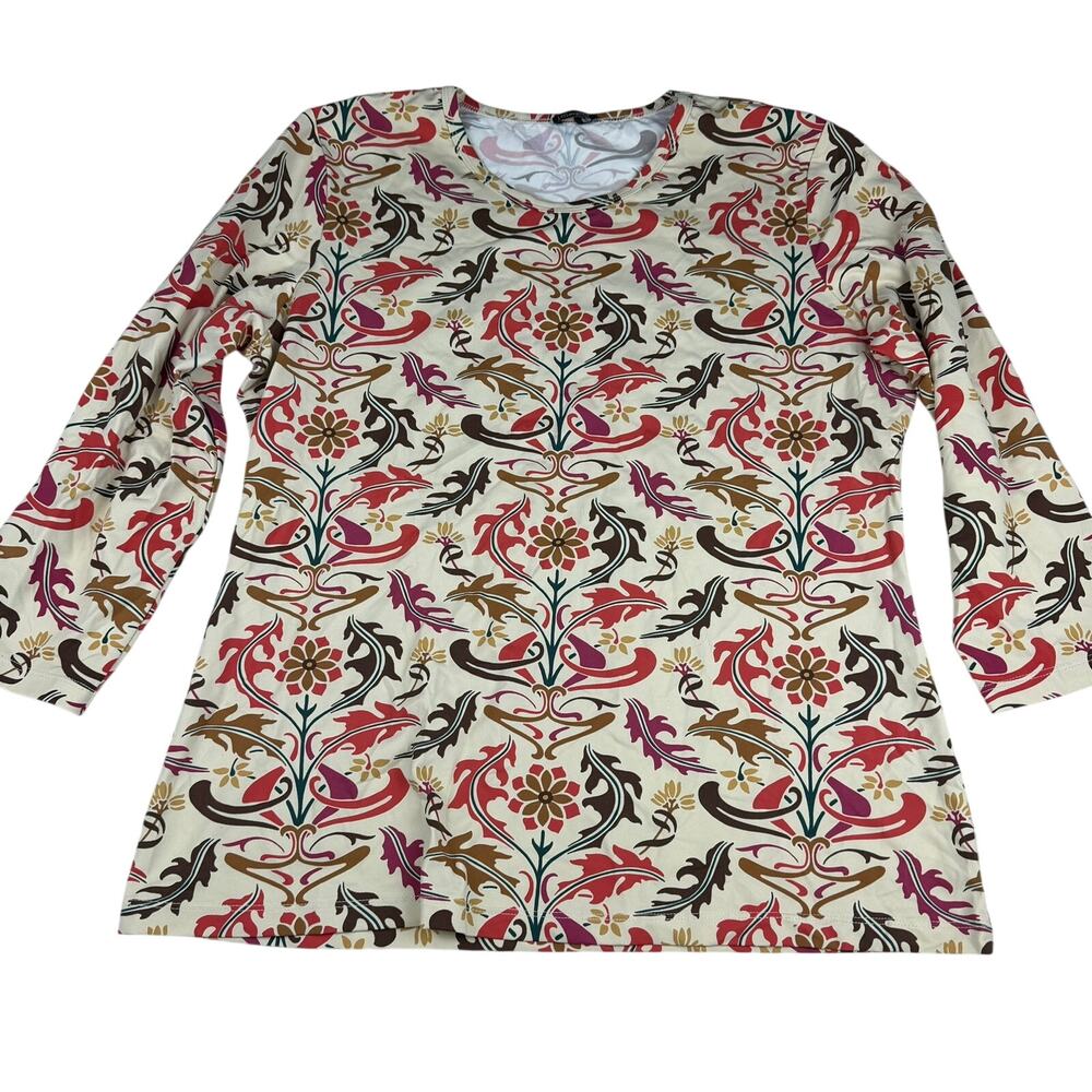 J. McLaughlin Catalina Cloth 3/4 Sleeve Top - Women's XL